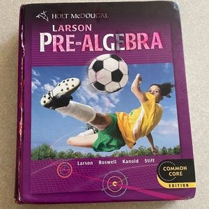 Holt McDougal Larson pre-algebra math book for high school.
